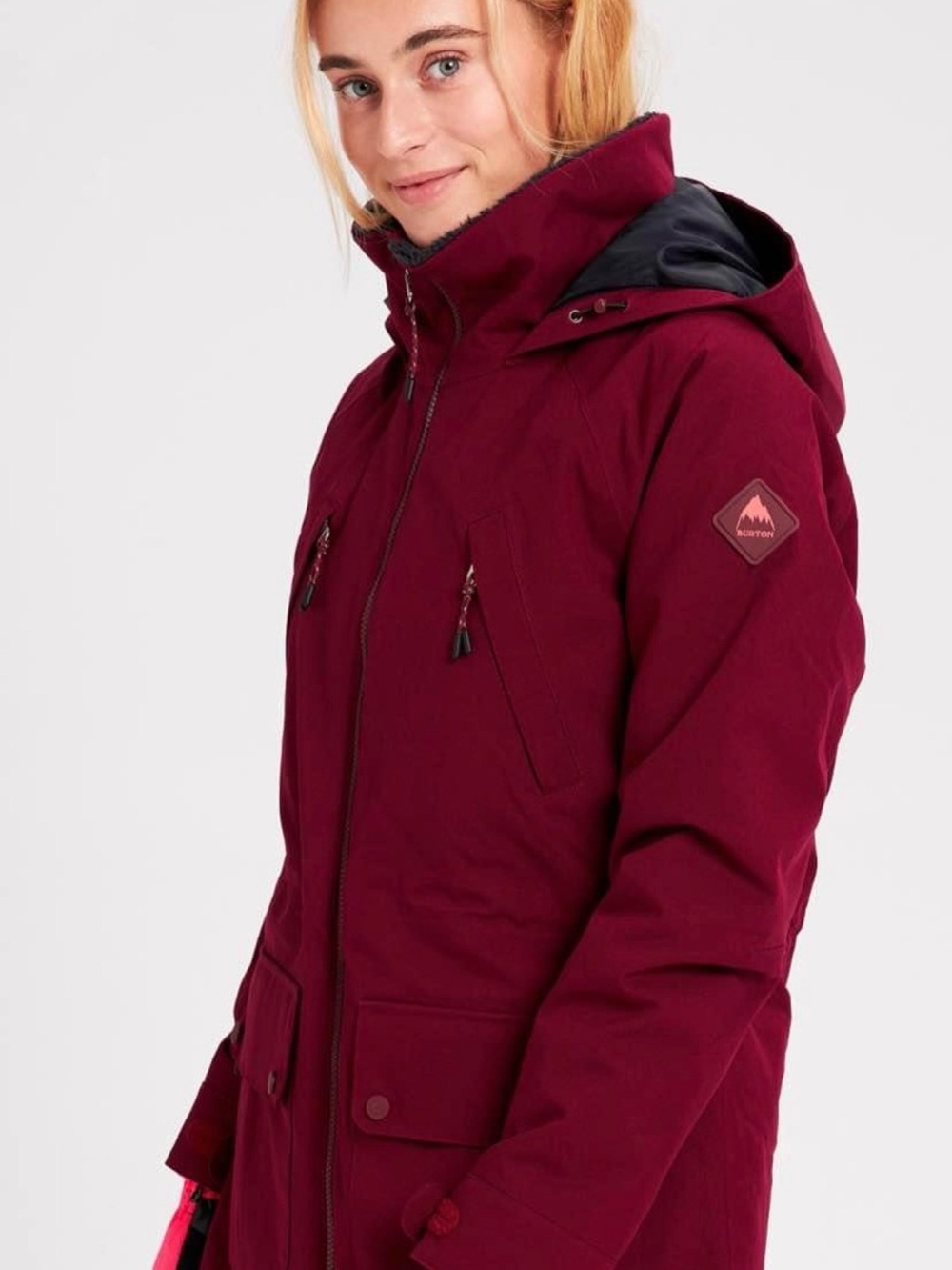 Burton Women's Deep Burgundy Hooded Ski Jacket